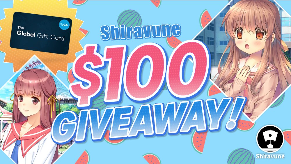 shiravune's tweet image. 🍉$100 GIVEAWAY! 🍉
Repost for your chance to WIN a $100 Global Gift Card! Make sure to check our Steam page for our Suika Sugar Sale! 🛒: store.steampowered.com/publisher/shir…
