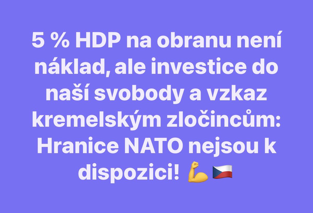 zenisek_m's tweet image. Posilování naší obrany je nejlepší ochranou před agresivní politikou Ruska.