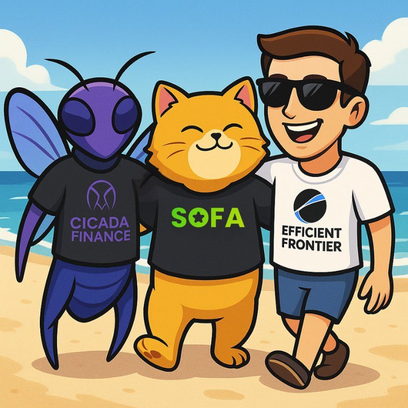 Melinindefi's tweet image. Weekend vibes are great, especially knowing SOFA.org is at the forefront of DeFi! 🥂
So enthusiastic about collaborating with our amazing partners at @Effi_Frontier and @CicadaFinance. Expect substantial yields, with ease!
@SOFAorgDAO #SOFAorg