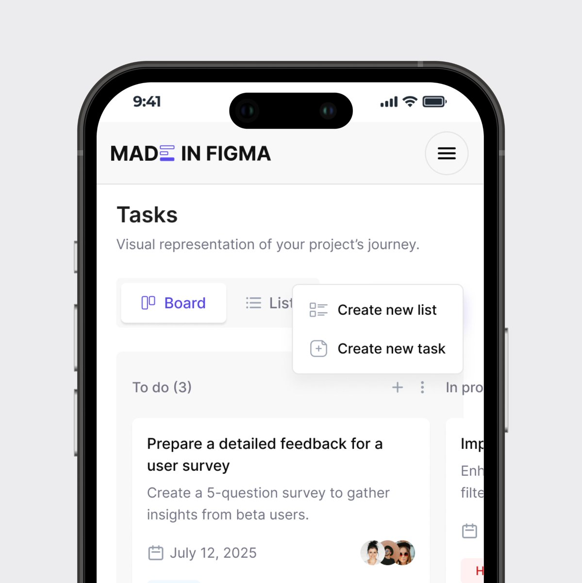 insank18's tweet image. Kanban Board: Mobile View 📱🗂️
Designed with @madeinfigma