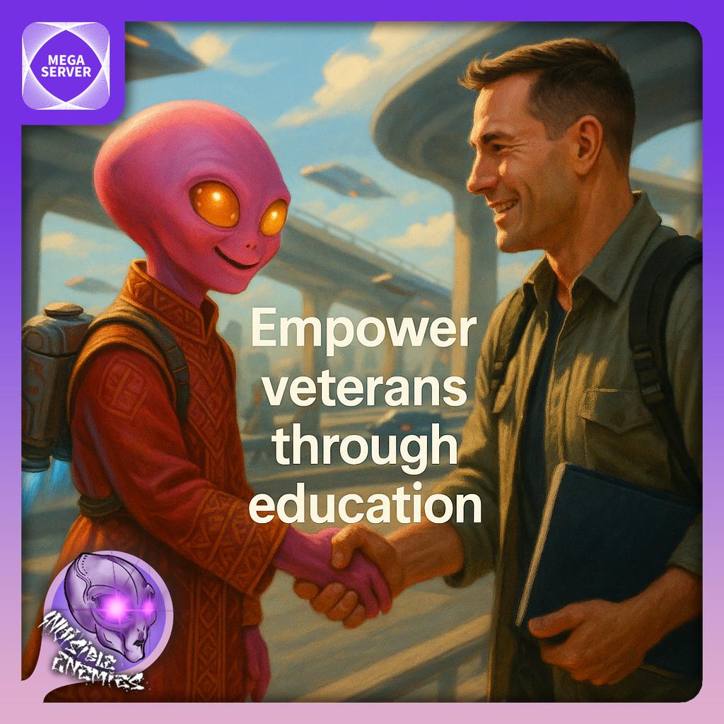 InvisibleEnemie's tweet image. Empowering our veterans through education unlocks limitless potential. 🎓📚 By providing opportunities for learning and growth, we honor their service and build a stronger community. Let's support their transition and celebrate their contributions beyond the uniform. 🌟