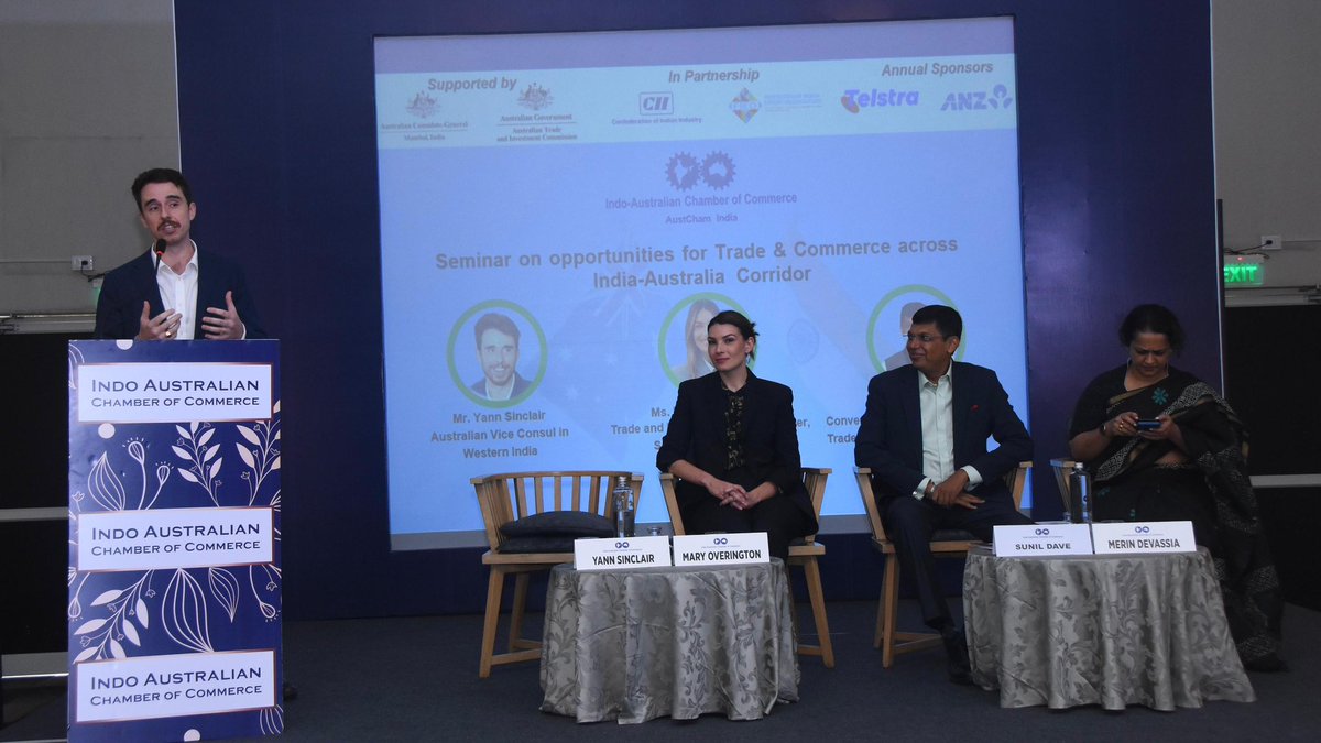 Australian Consulate General, Mumbai (@auscg_mumbai) on Twitter photo In solar-rich #Gujarat, the roundtable with <a href="/IndoAustChamber/">Indo-Australian Chamber of Commerce</a> focused on powering the 🇦🇺🇮🇳 #CleanEnergy superhighway and how 🇦🇺 tech & investment can plug into this momentum. We invited the Ahmedabad business community to come to 🇦🇺for the #Cricket, and stay for the business! In solar-rich #Gujarat, the roundtable with <a href="/IndoAustChamber/">Indo-Australian Chamber of Commerce</a> focused on powering the 🇦🇺🇮🇳 #CleanEnergy superhighway and how 🇦🇺 tech & investment can plug into this momentum. We invited the Ahmedabad business community to come to 🇦🇺for the #Cricket, and stay for the business!