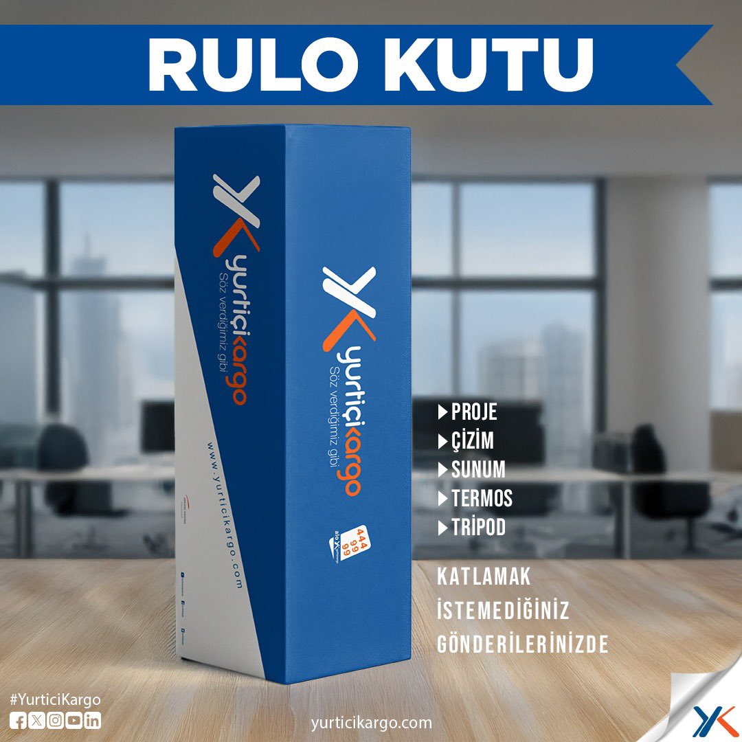 Projeleriniz, büyük baskı dosyalarınız veya ince uzun boyuttaki tüm gönderileriniz için kullanabileceğiniz rulo kutumuz tüm birimlerimizde sizi bekliyor 💙🧡

#SözVerdiğimizGibi #YurtiçiKargo
