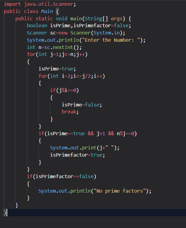 LearnWithAnkit's tweet image. #100DaysOfCode #CodingJourney #dream #letsconnect     
Control Flow Question:-

Write a program to input a number from user and find Prime factors of the given number.
Input:
num = 10
Output:
Prime factors of 10: 2, 5