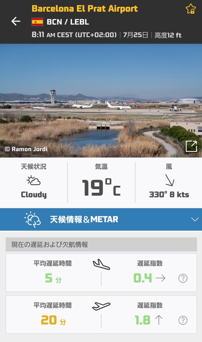 0364_0001's tweet photo. バルセロナ→関西
11:22に出発予定に変更。
あと3時間！
バルセロナの選手が無事に日本に来て帰ってくれることを祈ってます
※あくまで素人調べに基づく予想です。フライトレーダーアプリで誰でも確認できます。 https://t.co/yYSpO0luP4