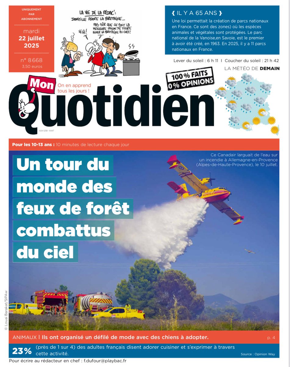 François PlayBac (@dufourdufour) on Twitter photo Le seul quotidien* pour enfants (10-13 ans) en France. Même l’été.
LIRE 10 minutes par jour:
bonne habitude à ne pas perdre (l’été)
ou à prendre (avant la rentrée).
*Chaque jour (grâce à <a href="/GroupeLaPoste/">La Poste Groupe</a>)
#journalisme Le seul quotidien* pour enfants (10-13 ans) en France. Même l’été.
LIRE 10 minutes par jour:
bonne habitude à ne pas perdre (l’été)
ou à prendre (avant la rentrée).
*Chaque jour (grâce à <a href="/GroupeLaPoste/">La Poste Groupe</a>)
#journalisme