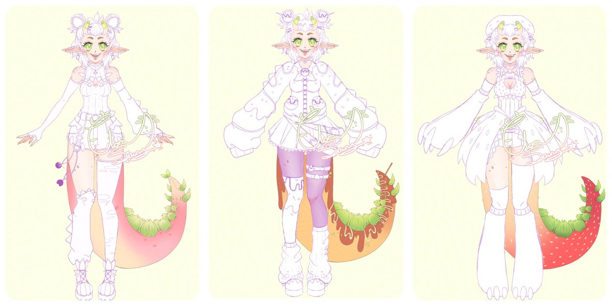 Elorasaurus_'s tweet image. Sneak peak ☆°~ 

🦕🍑🌿 
Slowly working on things, this will be the last sneak peak until I&apos;m done with design and model sheet 
🦕🍑🌿 
#vtuber