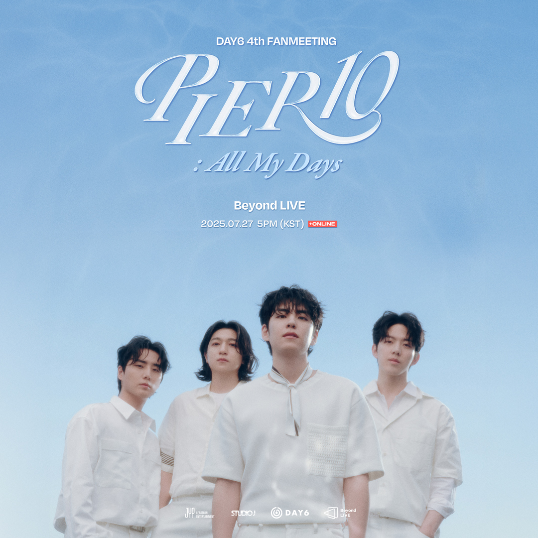 Beyond_LIVE's tweet image. Beyond LIVE - DAY6 4TH FANMEETING &lt;PIER 10: All My Days&gt;
์ ์ํ, 5์๋ถํฐ(KST) โDAY6 4TH FANMEETING &lt;PIER 10: All My Days&gt;โโ์ Beyond LIVE์์ ์์ฒญ ํ์ค ์ ์์ต๋๋ค.
-
Today 5PM(KST)! You can enjoy โDAY6 4TH FANMEETING &lt;PIER 10: All My Days&gt;โ on Beyond LIVE.
-โฆ