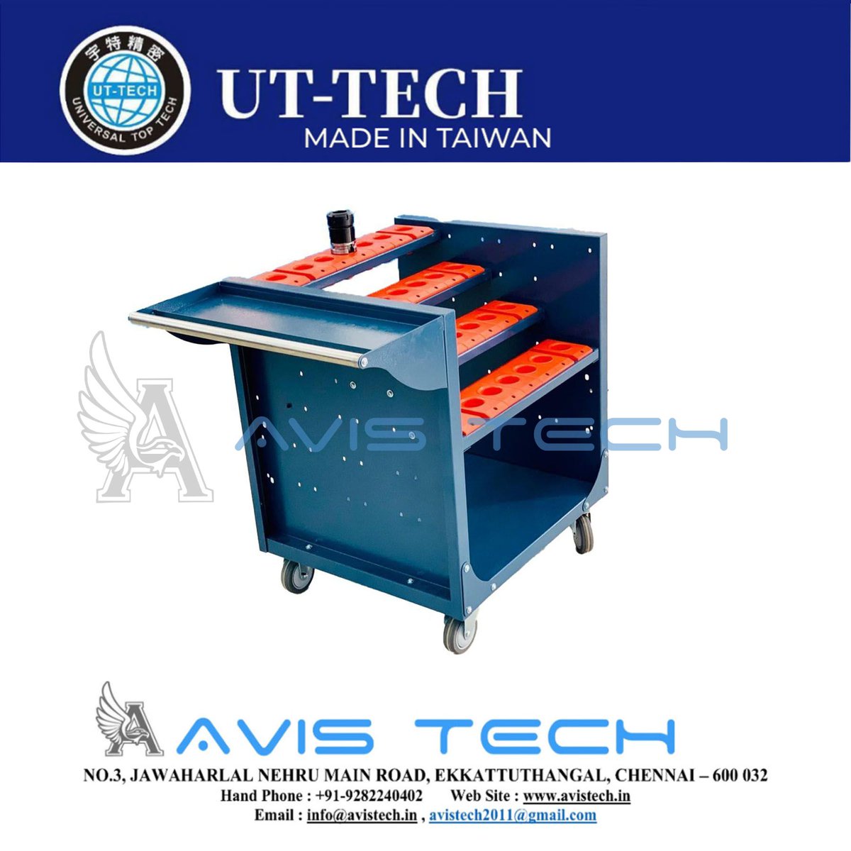 avistechchennai's tweet image. Organize your tools like a pro! 🛠️
The BT 40 Tool Cart by UT-TECH offers solid storage, smooth mobility &amp;amp; maximum efficiency in every workshop
#UTTECH #BT40ToolCart #ToolStorage #CNCtools #MachineShop #ToolManagement #AvisTech
#cncmachining #machinetools #ToolCart  #Taiwan