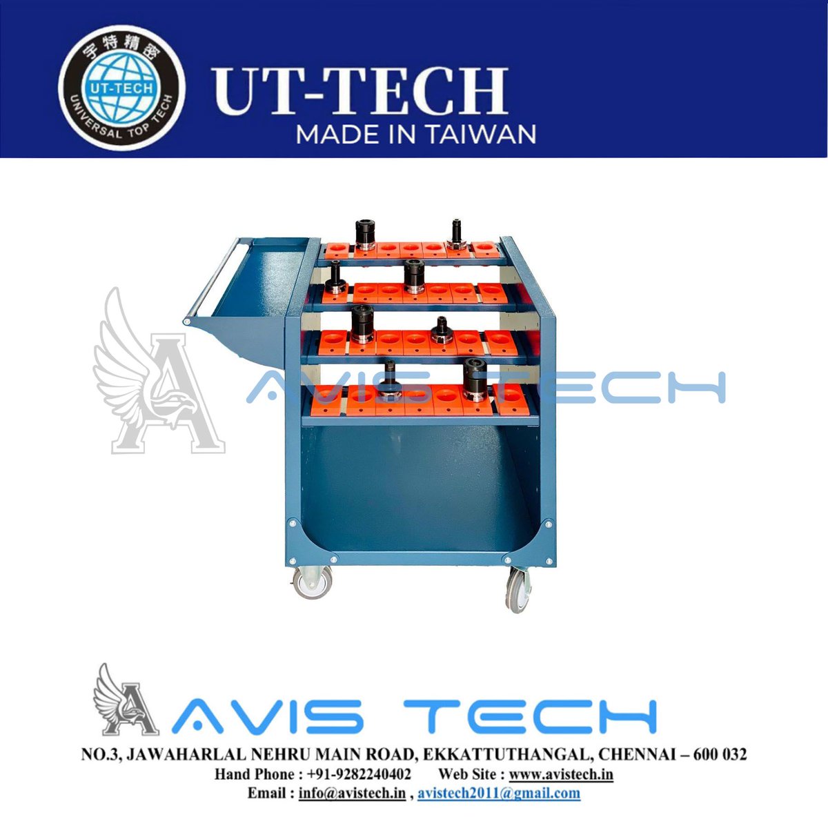 avistechchennai's tweet image. Organize your tools like a pro! 🛠️
The BT 40 Tool Cart by UT-TECH offers solid storage, smooth mobility &amp;amp; maximum efficiency in every workshop
#UTTECH #BT40ToolCart #ToolStorage #CNCtools #MachineShop #ToolManagement #AvisTech
#cncmachining #machinetools #ToolCart  #Taiwan