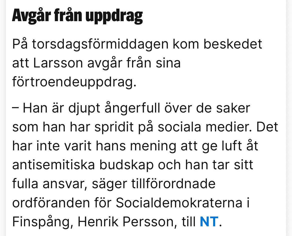 vringhed's tweet image. ”Det har inte varit hans mening…”

Hur skulle det på NÅGOT sätt INTE kunna ha varit EXAKT hans mening att sprida fördelaktig och lögnaktig historierevisionism om terrorsekten Hamas när han gjort just detta?
