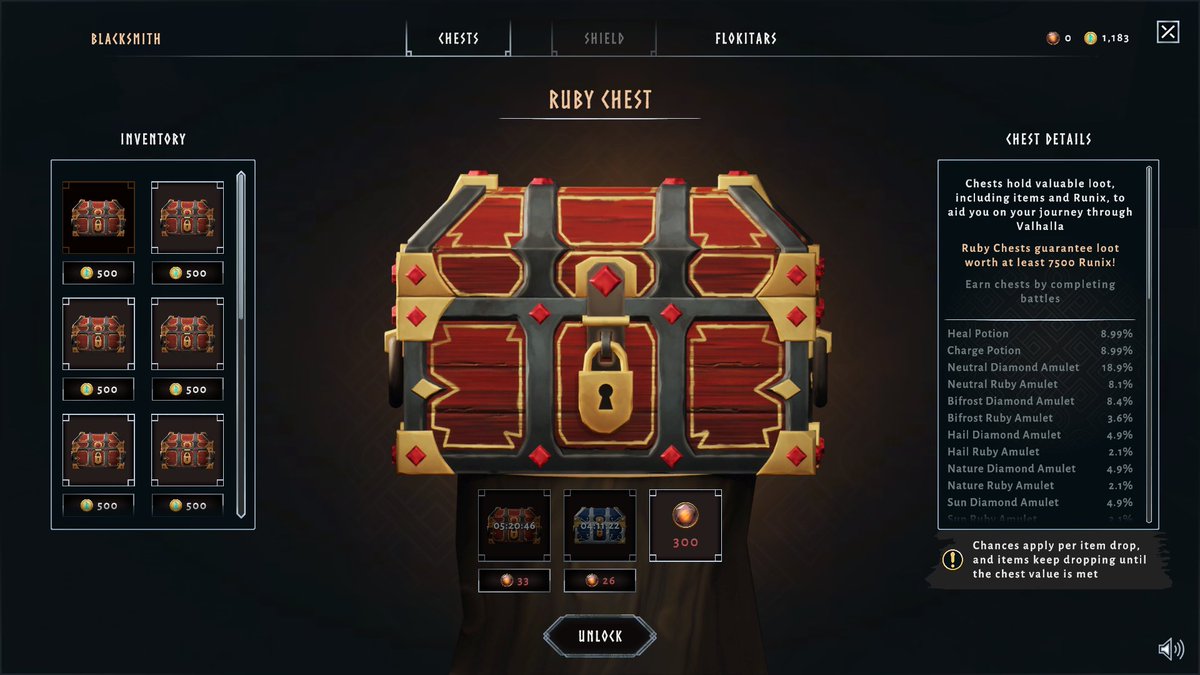 ArtValhalla's tweet image. Waiting on my diamond and ruby chests in Valhalla to open in a few hours.