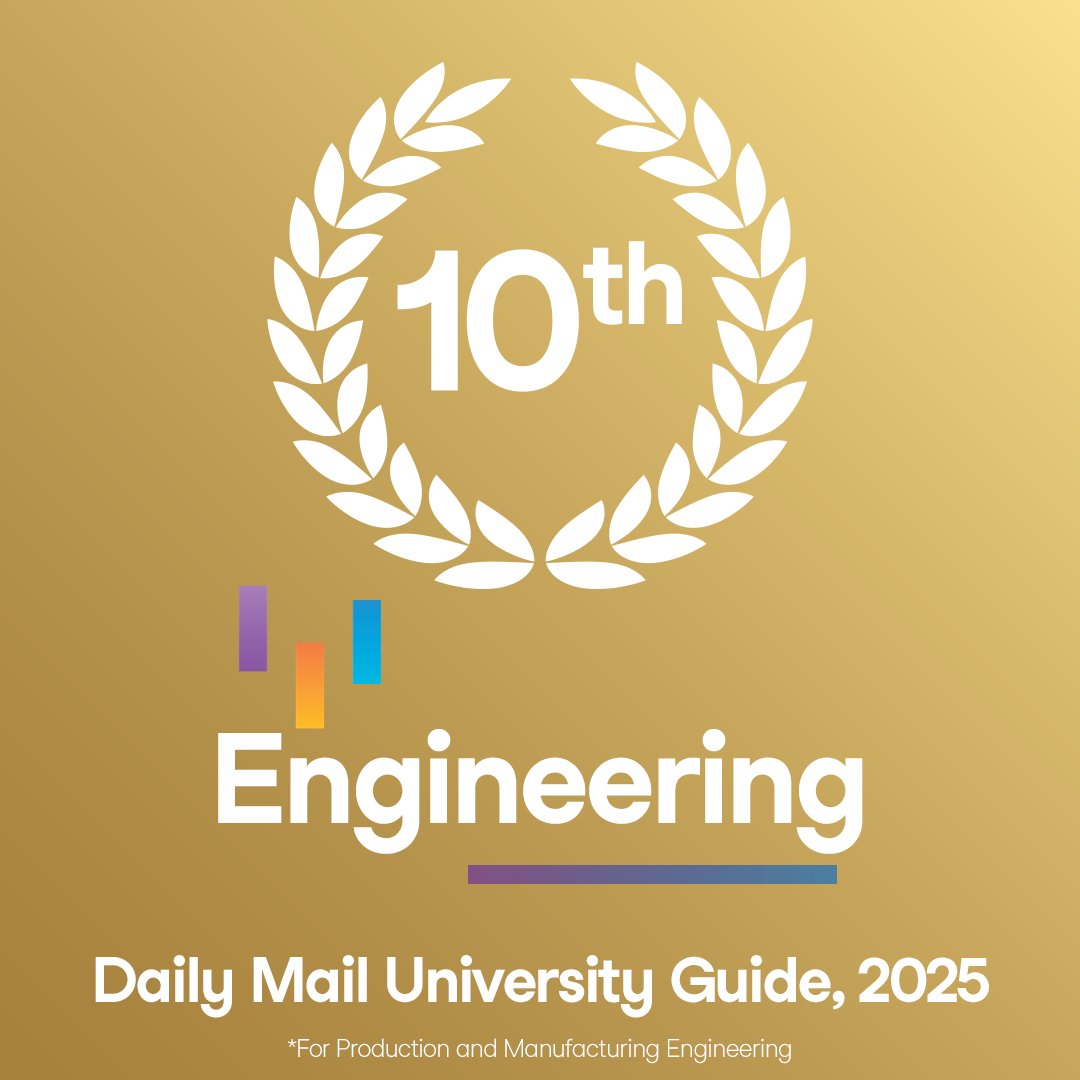 UniofHerts's tweet image. #DidYouKnow we were ranked 10th in the in the UK for #Production and #Manufacturing Engineering? (Daily Mail University Guide, 2025) 🤖 

Interested? Find out more here. ⬇️ 
bit.ly/4lc9YLC

#Engineering #Technology #Study #UKUniversity #UniofHerts