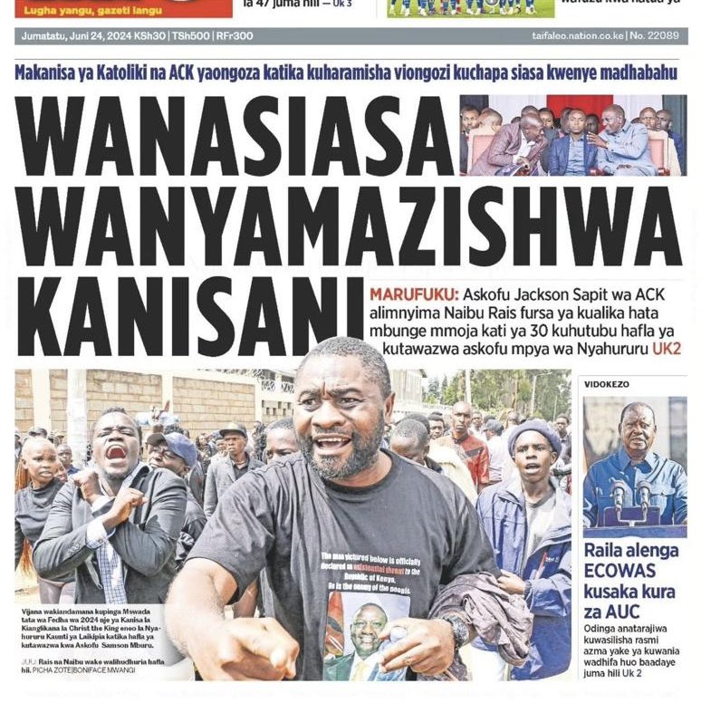 husseinkhalid (@husskhalid) on Twitter photo A Kenyan has been abducted in Tanzania. Again.
Family has confirmed that Mwabili Mwagodi, who is a Kenyan activist and was vocal against church donations, was abducted in Tanzania on Wednesday.
It seems <a href="/SuluhuSamia/">Samia Suluhu</a> and her government are working round the clock to target A Kenyan has been abducted in Tanzania. Again.
Family has confirmed that Mwabili Mwagodi, who is a Kenyan activist and was vocal against church donations, was abducted in Tanzania on Wednesday.
It seems <a href="/SuluhuSamia/">Samia Suluhu</a> and her government are working round the clock to target