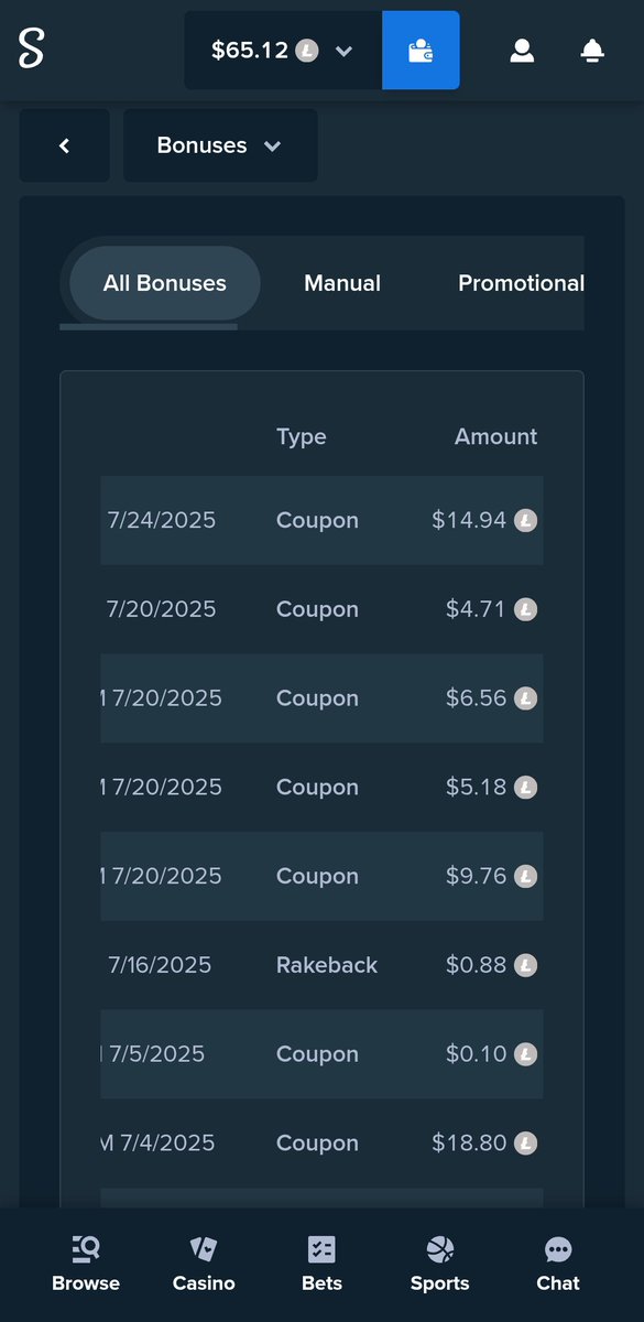 <a href="/Stake/">Stake.com</a> Thank you for all the consistent free money! It may not be a huge amount but still it's free! Plus it all adds up!
stake.com/?c=9QGxsCEB
Sign up with my link and I will show you how to farm 0 risk wager bets to get free money from gaining VIP levels. Plus many other