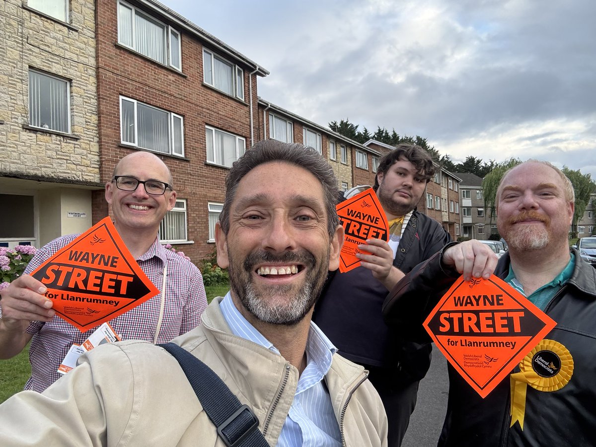 Delighted to have campaigned with excellent local candidate Wayne Street in yesterday's Llanrumney by-election. He almost trebled the Lib Dem vote share compared to 2022. This puts us well on track to win a Senedd seat next year in the Caerdydd Ffynnon Taf constituency.