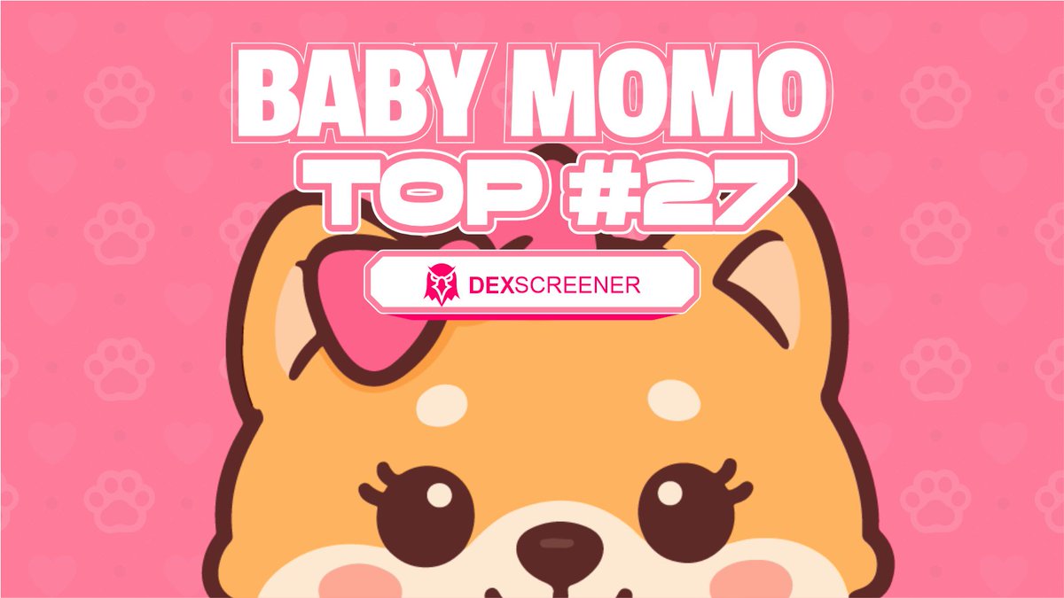 $BABY MOMO is now at Top#27 on DexScreener. We are moving up the rankings now. Don't miss it

dexscreener.com/solana/6tF77h1…