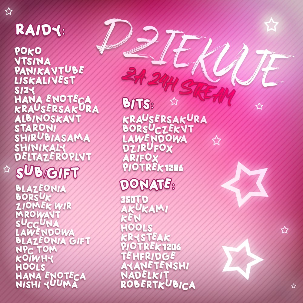 Reichisan's tweet image. Zrobiliśmy to! Dziękuję wam wszystkim cholernie za caego streama.... W szczególności : Rezeister oraz Arifox1149, Za trzymanie aego streama w calosci &lt;3 ily guys sm
😭✨✨✨
DZIEKUJĘ ZA KAZDEGO RAIDA, BITSA, SUBA CZY DONEJTA... ale najbardziej za bycie ze mną w tym czasie 🥺