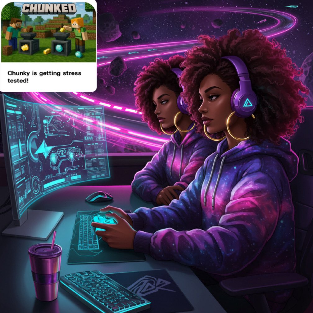 unique_yeesha's tweet image. Chunked is back with another stress test, and this time it’s running on an upgraded, much larger version of the game.
The campaign started on July 24th and runs through July 27th on the @Somnia_Network Testnet.
The last time they opened Chunked to the public….
Thousands of…
