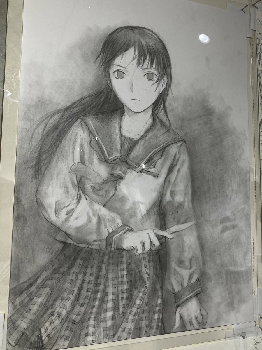 doseiyota's tweet image. 安倍吉俊画業30周年記念展「円環帰点」に行ってきた。
原画いっぱい見られて良かった、実物からしか得られないものがある。大部分が買えるようになっていて主だったのは売約済みだった。
修了制作はデカいとは聞いていたけど、実際見ると凄かった