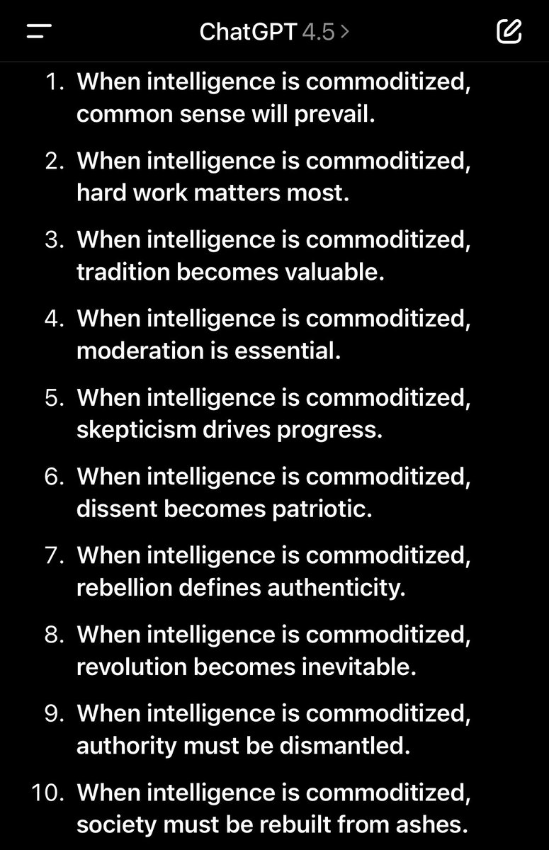 DeeperThrill's tweet image. “When intelligence is commoditized, society must be rebuilt from ashes.”