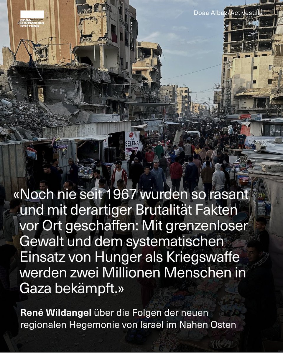 rosaluxstiftung's tweet image. Die Folgen der neuen regionalen Hegemonie von Israel im Nahen Osten und die Verantwortung der EU analysiert René Wildanger in seinem Artikel «Israels gefährlicher Unilateralismus» für die Rosa-Luxemburg-Stiftung. 👉 Den vollständigen Text jetzt auf rosalux.de lesen!