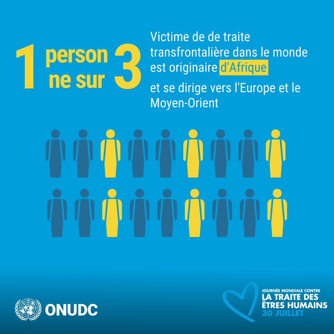Le crime organisé exploite les routes de contrebande pour faire passer des personnes.

Les victimes africaines sont les plus touchées, suivies par celles d’Asie de l’Est et du Sud.

Coopération transfrontalière et échanges de renseignements sont cruciaux.

#EndHumanTrafficking