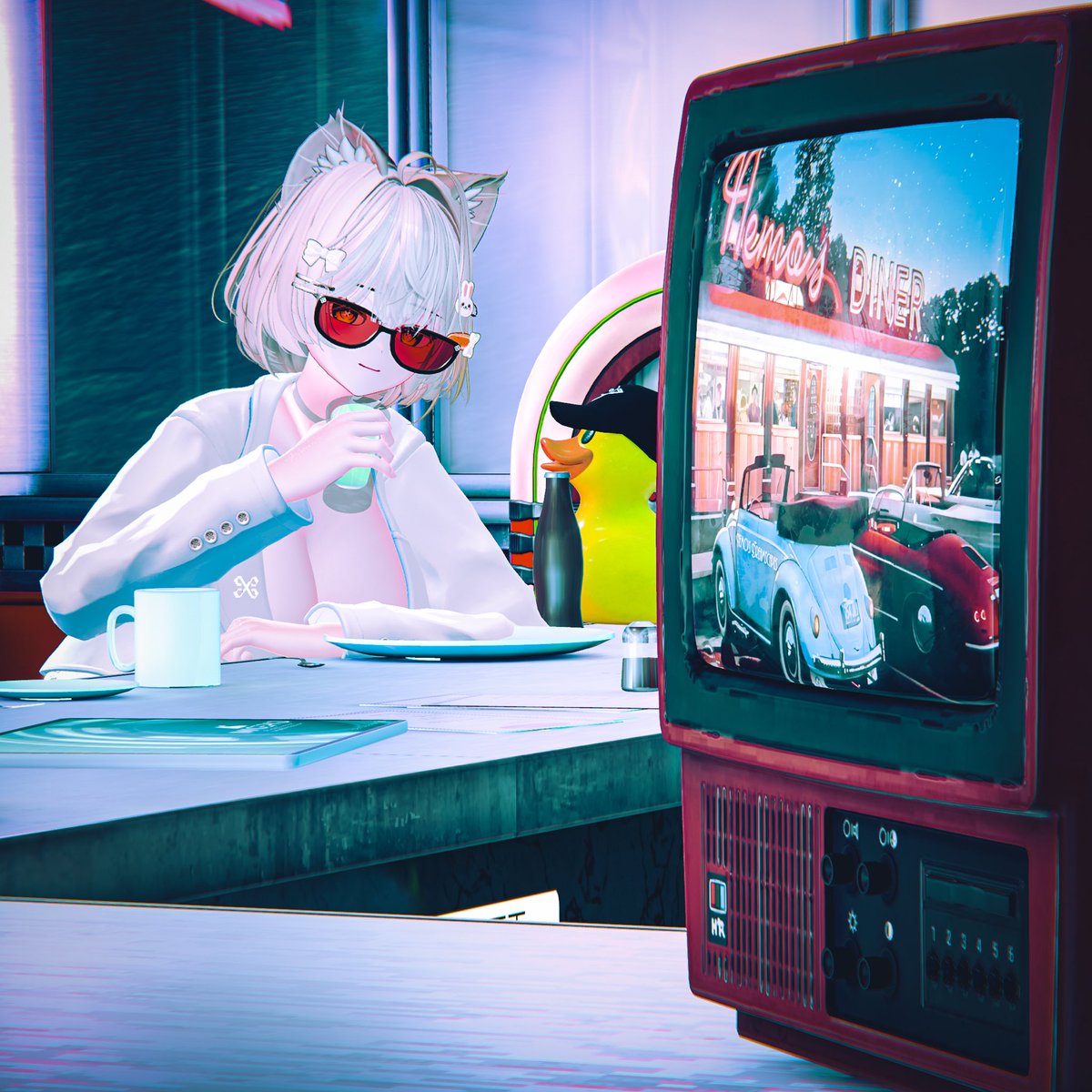 Thesleff_'s tweet image. #VRChat 
Analog memories