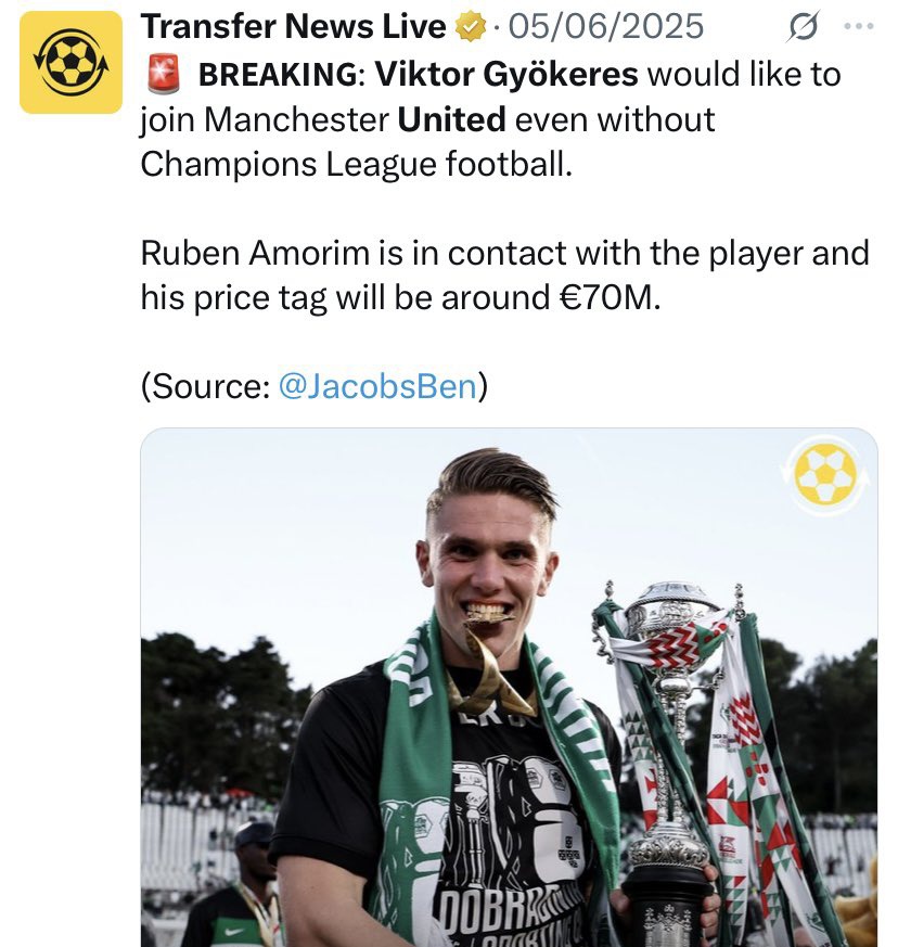 dennizzer_k's tweet image. Gyökeres to Manchester United

Thread 🧵