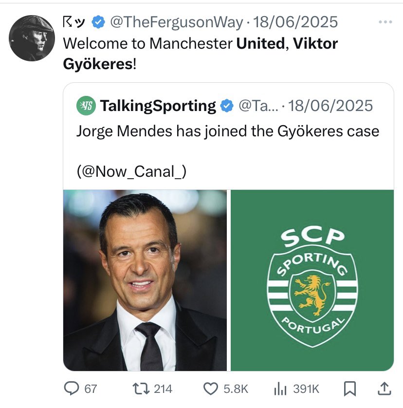 dennizzer_k's tweet image. Gyökeres to Manchester United

Thread 🧵