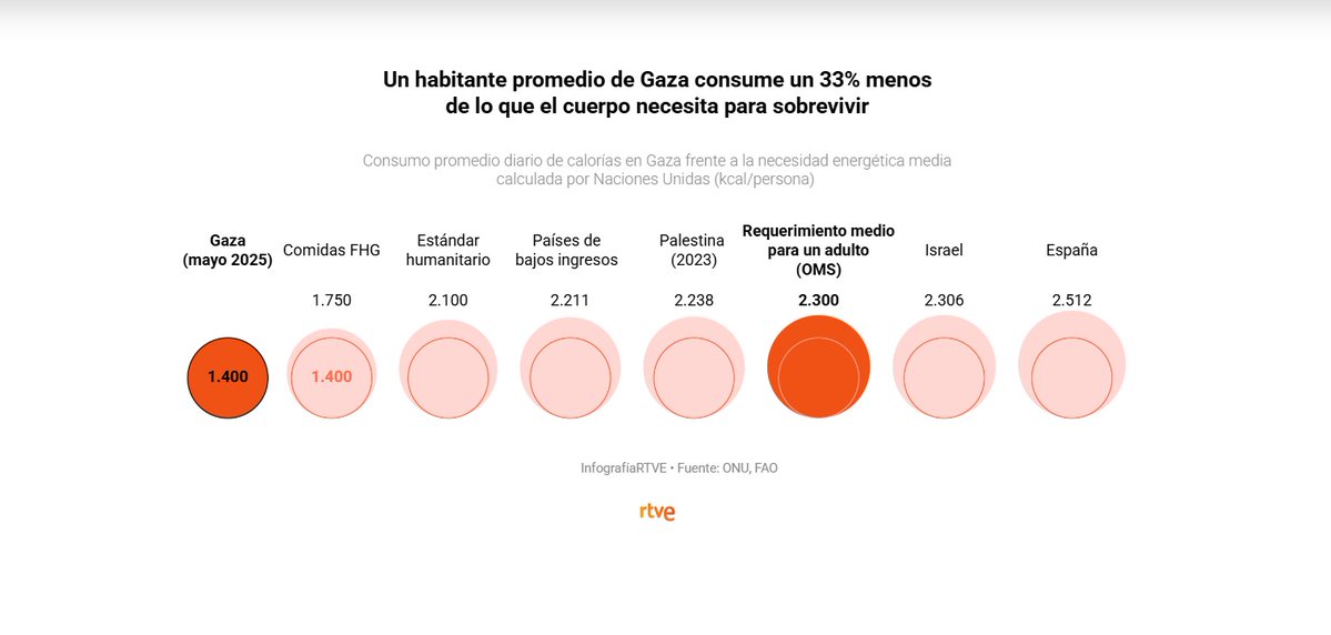 Imposible no echarse a llorar con esto.

Tiroteados en el reparto de comida, familias desnutridas sosteniendo niños esqueléticos, cirujanos desmayados de inanición. ¡Los datos!

"Voces del hambre desde Gaza" debería ser lectura obligada.

rtve.es/noticias/20250…