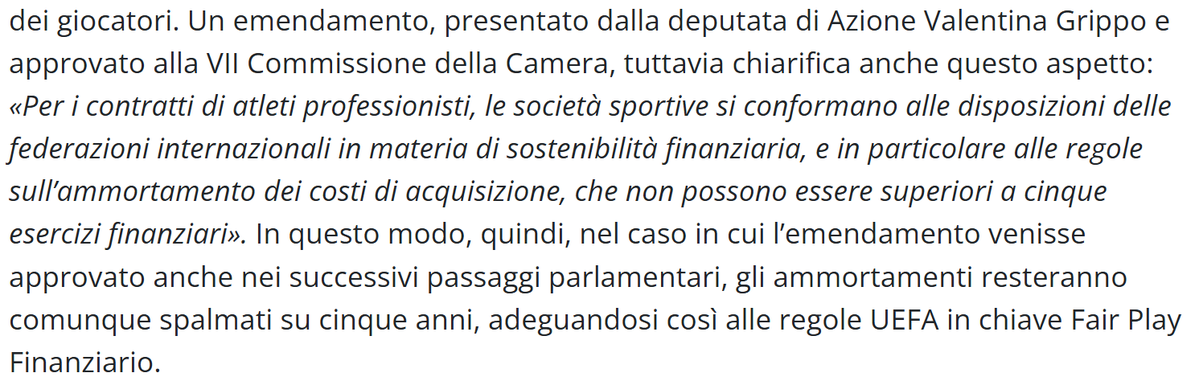 Contratti a 8 anni e #ammortamenti in 5. La domanda sorge spontanea: questi sono del mestiere? 

Contratti a 8 anni, la richiesta al Governo: «Chiarisca gli effetti sugli ammortamenti» | Calcio e Finanza calcioefinanza.it/2025/07/24/eff…