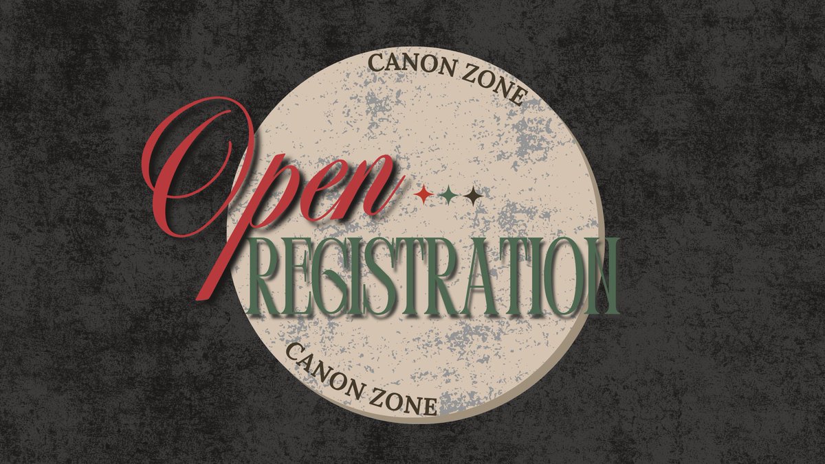 ㅤ

                            ⭒⭒⭒ 𝐂𝐀𝐍𝐎𝐍 𝐙𝐎𝐍𝐄 ⭒⭒⭒
                                OPEN REGISTRATION 
                            26.07.2025  at  05.00 PM
                        –––––––––––––––––––––––––––
         where stories unfold and dreams take form.

ㅤ