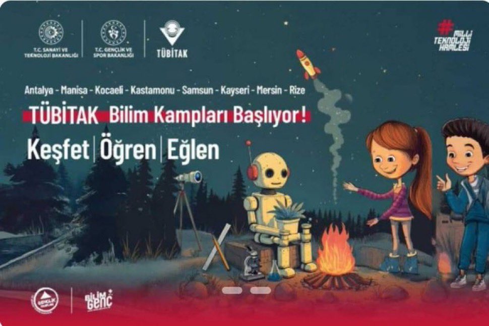 📢 "Lise Öğrencileri İçin 2025 Yılı TÜBİTAK Bilim Kampları Başvuruları" başladı. 

🔗bilimgenc.tubitak.gov.tr/makale/lise-og…

<a href="/tcmeb/">Millî Eğitim Bakanlığı</a> <a href="/Yusuf__Tekin/">Yusuf Tekin</a> 
<a href="/istanbulilmem/">İstanbul İl Millî Eğitim Müdürlüğü</a> 
<a href="/MucahitYentur/">Murat Mücahit Yentür</a> <a href="/semih_uskmem/">Semih Durmuş 🇹🇷</a> 
<a href="/Tubitak/">TÜBİTAK</a>