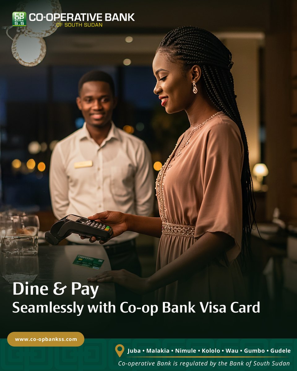 coopbankss's tweet image. Eating out or grabbing a quick coffee? Pay smoothly and securely with your Co-op Visa Card; no need for cash.
Don't have a VISA card? Visit any Co-op Bank branch near you and apply.