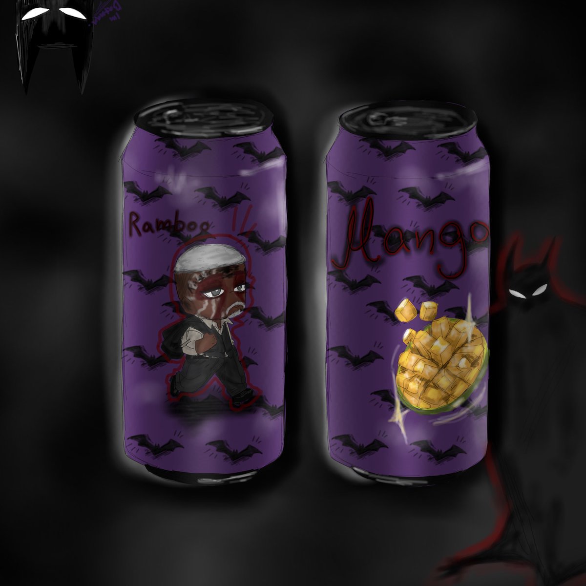 مشروب رامبو الأكاااابر🧊🦇!
Iced mango soda x batman &amp; rambo

منقو منقو
#مشروب_ريسبكت <a href="/Nyzrtt/">Nyz</a>