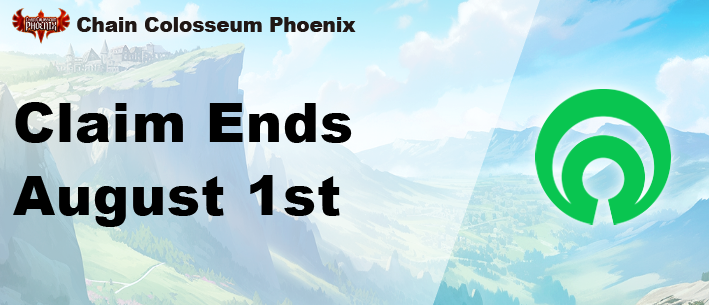 🚨 $OAS Claim期間再掲

ChainColosseumPhoenixの残存流動性とゲーム内OASトークンクレーム〆切は、　

【2025年8月1日 17:59 JST】

となっております。
関連するDeFiVerseのクローズも8/15に予定しておりますので、忘れずに資産のご移動をお願いいたします。