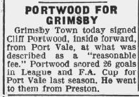 onthisGTFCday's tweet image. 25th July 1961 - Grimsby sign 23 year old forward Cliff Portwood from Port Vale for £5750. Cliff scored 36 goals in 97 games for the Mariners. After football he became a singer, with his career taking him to Australia where he had his own TV show. He died in 2012 aged 74. #GTFC