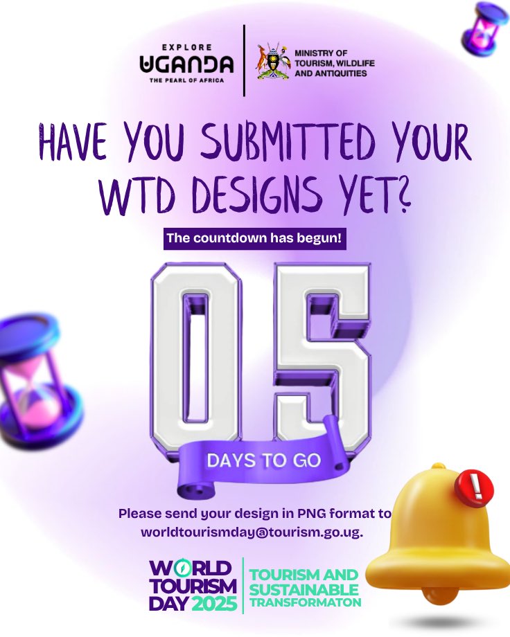 Are you a graphic designer or digital artist?

Showcase your creativity by designing a poster for World Tourism Day 2025 under the theme: Tourism and Sustainable Transformation.

Winner gets national recognition and exposure across platforms.