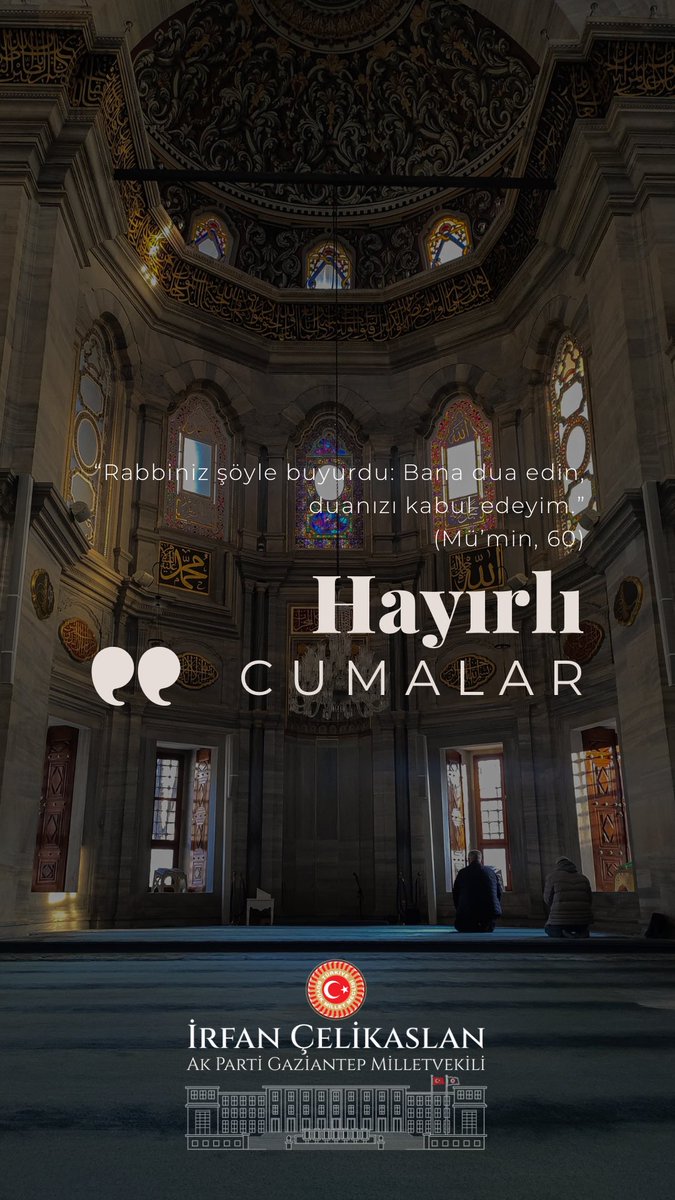 “Rabbiniz şöyle buyurdu: Bana dua edin, duanızı kabul edeyim.”
(Mü’min, 60)

Hayırlı Cumalar 🤲

#HayırlıCumalar
#CumamızMübarekOlsun