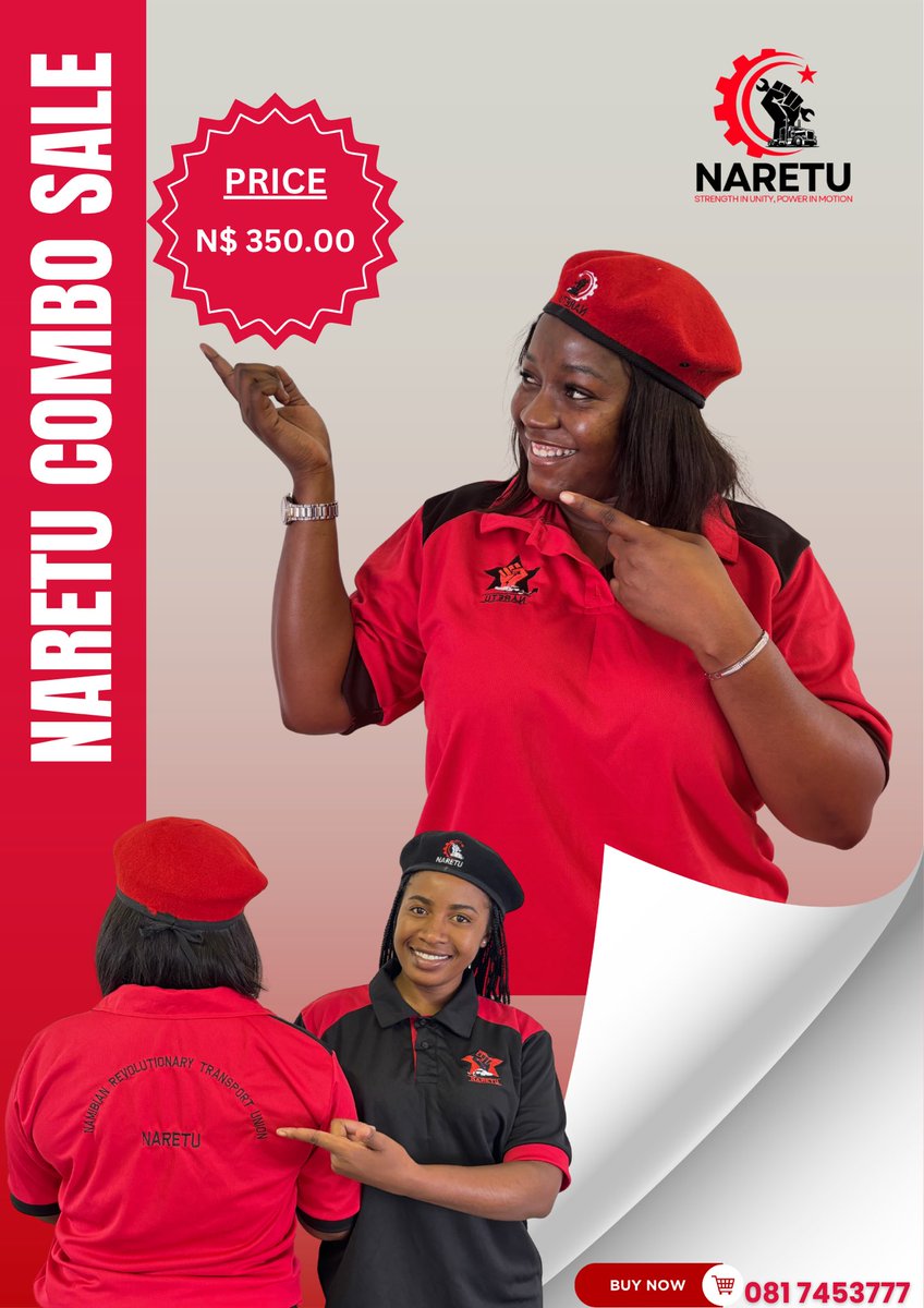 naretu_union21's tweet image. HAPPY PAY DAY.🤑🥳

Don't forget to purchase your NARETU combo or any of our merchandise on very affordable prices. 

ONLY SIZE L-XXL left.  

Drop by our office or call 061 214110.

#NARETURegalia
#WorkersUnion