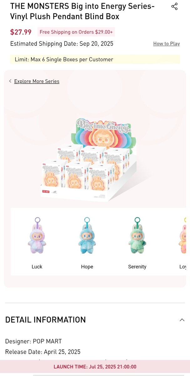 labubudrops's tweet image. Friday Drop Confirmed!!
July 25 - Labubu BIE on Pop Now! (app-only)
Time:
7 PM PDT
8 PM MDT
9 PM CDT
10 PM EDT