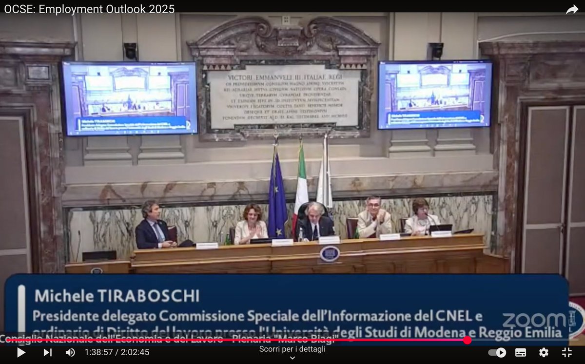 Riusciremo a superare la crisi demografica? Importante iniziativa ieri al @CNEL_it di presentazione dell’Employment Outlook 2025 dell’OCSE. Una buona occasione per inquadrare e leggere il caso italiano in termini meno provinciali e autoreferenziali come bene ha sottolineato il