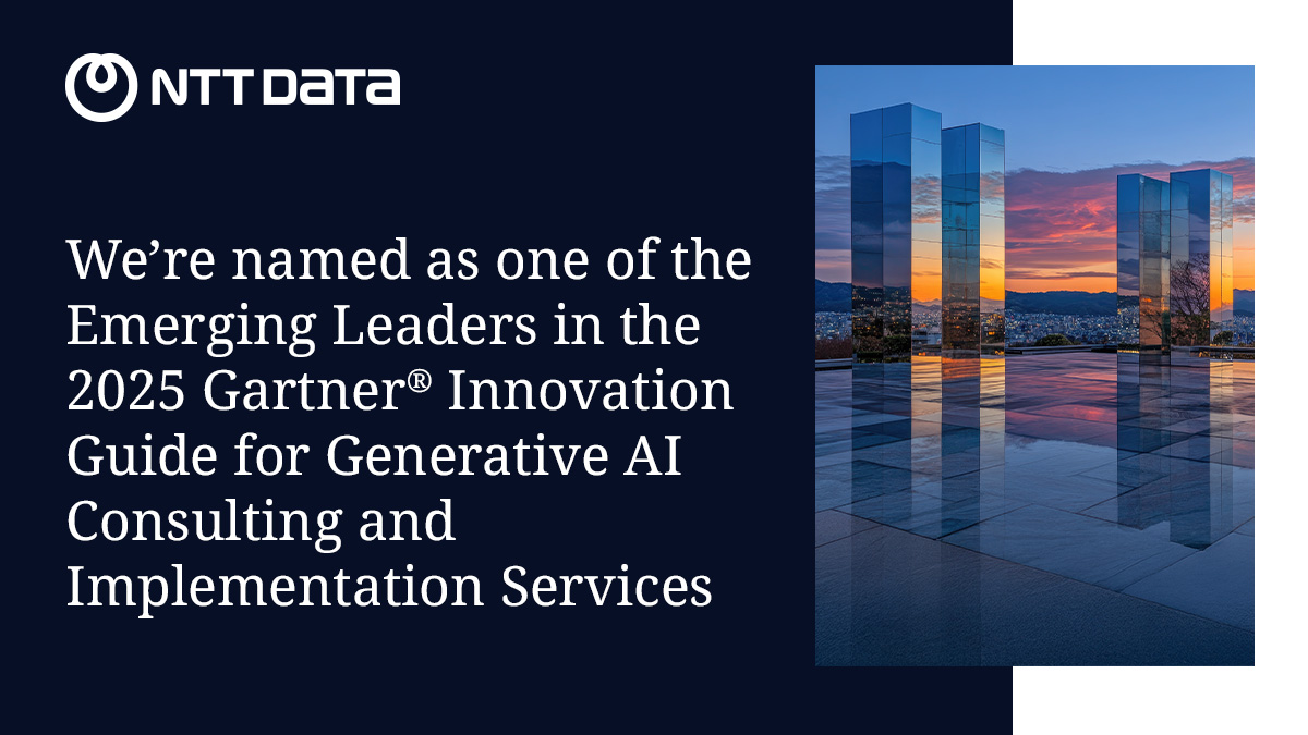 NTT DATA España (@nttdataspain) on Twitter photo Hemos sido reconocidos como 𝗘𝗺𝗲𝗿𝗴𝗶𝗻𝗴 𝗟𝗲𝗮𝗱𝗲𝗿 𝗶𝗻 𝘁𝗵𝗲 𝟮𝟬𝟮𝟱 𝗚𝗮𝗿𝘁𝗻𝗲𝗿® 𝗜𝗻𝗻𝗼𝘃𝗮𝘁𝗶𝗼𝗻 𝗚𝘂𝗶𝗱𝗲 𝗳𝗼𝗿 𝗚𝗲𝗻𝗔𝗜 𝗖𝗼𝗻𝘀𝘂𝗹𝘁𝗶𝗻𝗴 & 𝗜𝗺𝗽𝗹𝗲𝗺𝗲𝗻𝘁𝗮𝘁𝗶𝗼𝗻 𝗦𝗲𝗿𝘃𝗶𝗰𝗲𝘀: bit.ly/4mdmpHM
#GenAI #NTTDATAEspaña Hemos sido reconocidos como 𝗘𝗺𝗲𝗿𝗴𝗶𝗻𝗴 𝗟𝗲𝗮𝗱𝗲𝗿 𝗶𝗻 𝘁𝗵𝗲 𝟮𝟬𝟮𝟱 𝗚𝗮𝗿𝘁𝗻𝗲𝗿® 𝗜𝗻𝗻𝗼𝘃𝗮𝘁𝗶𝗼𝗻 𝗚𝘂𝗶𝗱𝗲 𝗳𝗼𝗿 𝗚𝗲𝗻𝗔𝗜 𝗖𝗼𝗻𝘀𝘂𝗹𝘁𝗶𝗻𝗴 & 𝗜𝗺𝗽𝗹𝗲𝗺𝗲𝗻𝘁𝗮𝘁𝗶𝗼𝗻 𝗦𝗲𝗿𝘃𝗶𝗰𝗲𝘀: bit.ly/4mdmpHM
#GenAI #NTTDATAEspaña