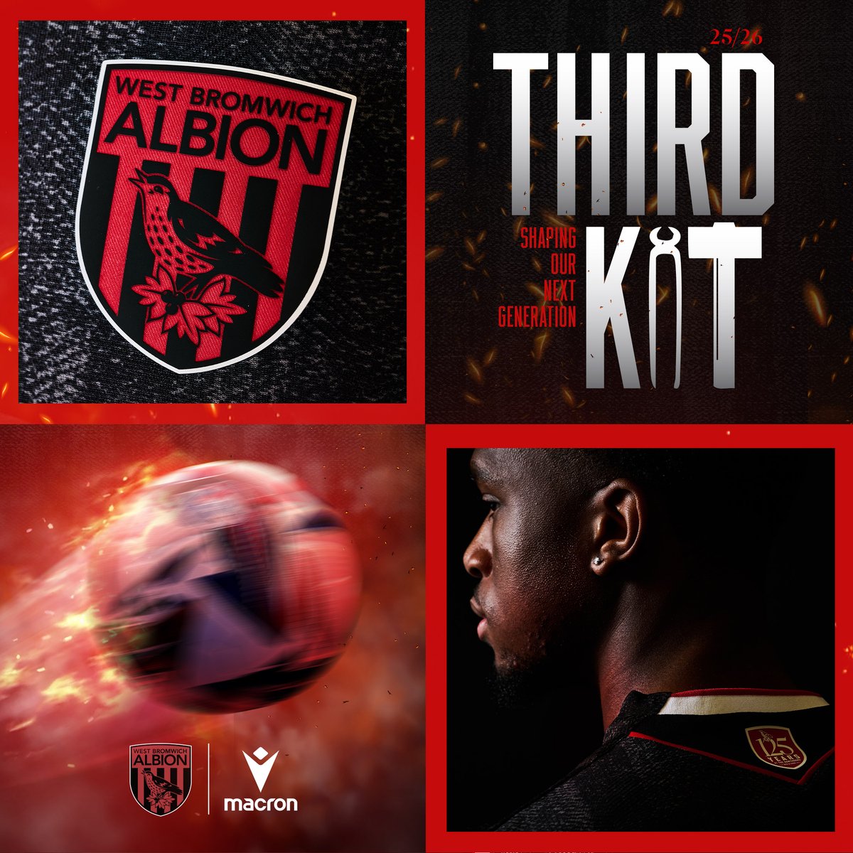 WBAShop's tweet photo. Donβt forget the Club Shop is operating extended hours today to celebrate the launch of the 2025/26 third kit.
Shop adult and junior shirts in-store today until 8pm.
#ForgingTheFuture #WBAThirdKit #BlackCountry #BecomeYourOwnHero
