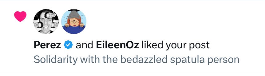 truer_word's tweet image. Perez Hilton has liked my post about a person with a bedazzled spatula. And THAT is how to start your day.