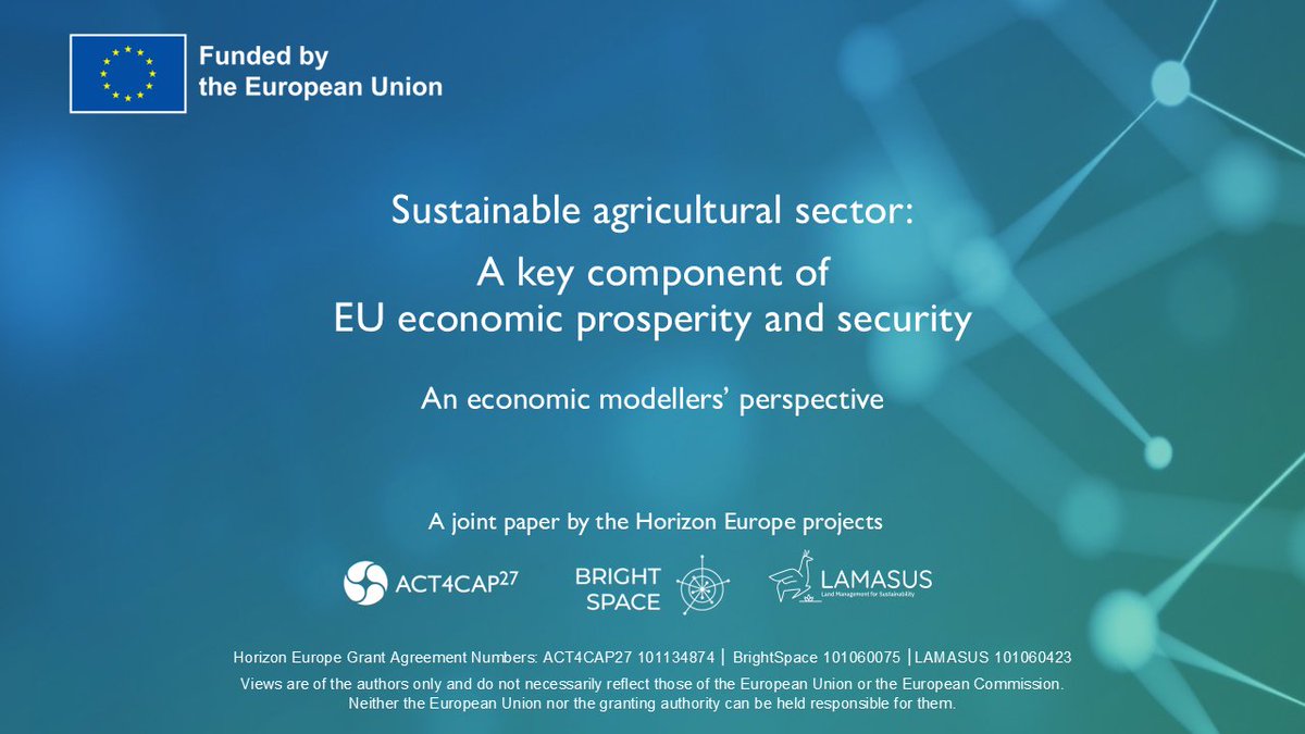 LAMASUS_EU's tweet image. 🌱 New paper by #ACT4CAP27, #BrightSpaceEU & #LAMASUS on why a sustainable agricultural sector is key to EU prosperity & security.
5⃣ priorities for #CAP reform: resilience, nutrients, trade, bioeconomy, digitalisation.
🔗zenodo.org/records/164131…