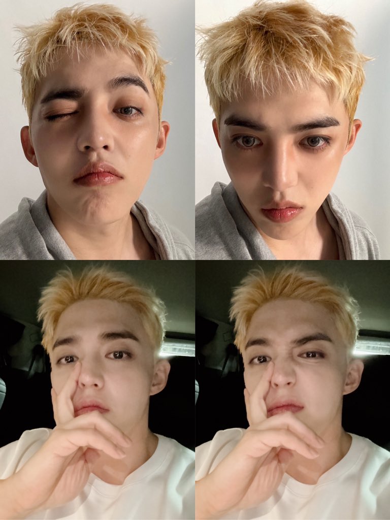 blonde chestnut hair scoups selfies 🤍