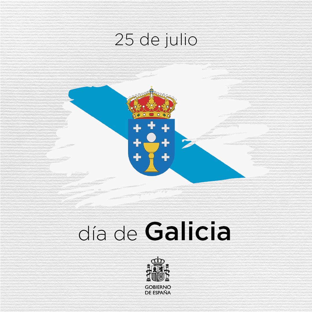 “A liberdade é a única reserva coa que contan os pobos para crearen o seu futuro”, escribió Castelao.

Hoy, 25 de julio, celebramos una tierra que enriquece nuestro país con su identidad, su cultura y su lengua.

¡Feliz Día de Galicia!
Feliz #25deXullo.