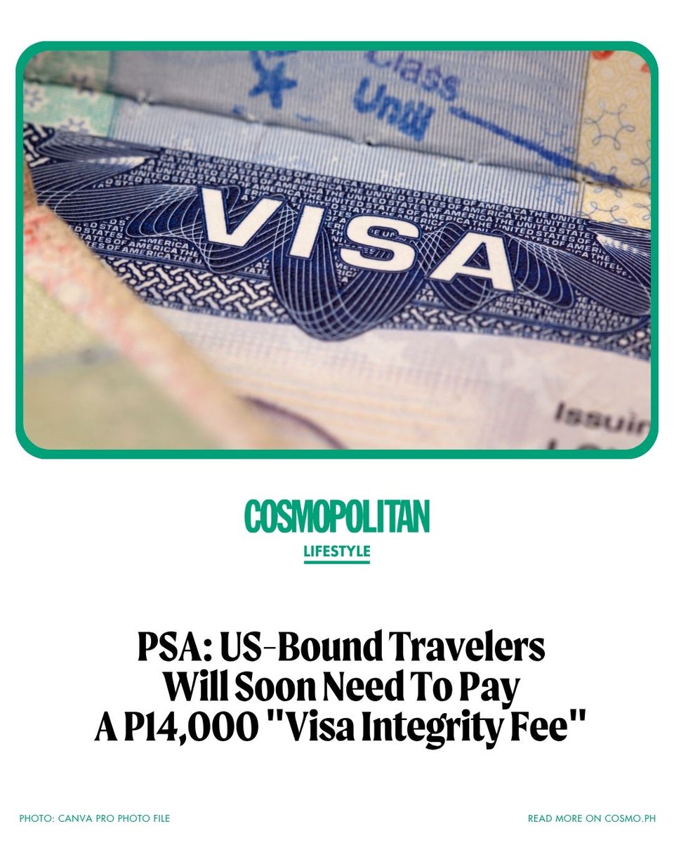 cosmo_ph's tweet image. Something to keep in mind if the US is on your travel bucket list! 👀
READ MORE: bit.ly/4kTQWsU
